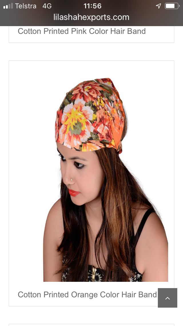 Indian Cotton Assorted Headbands (packs of 10 or  individual)