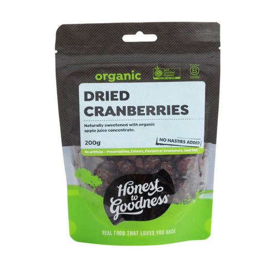 Organic Dried Cranberries 200g
