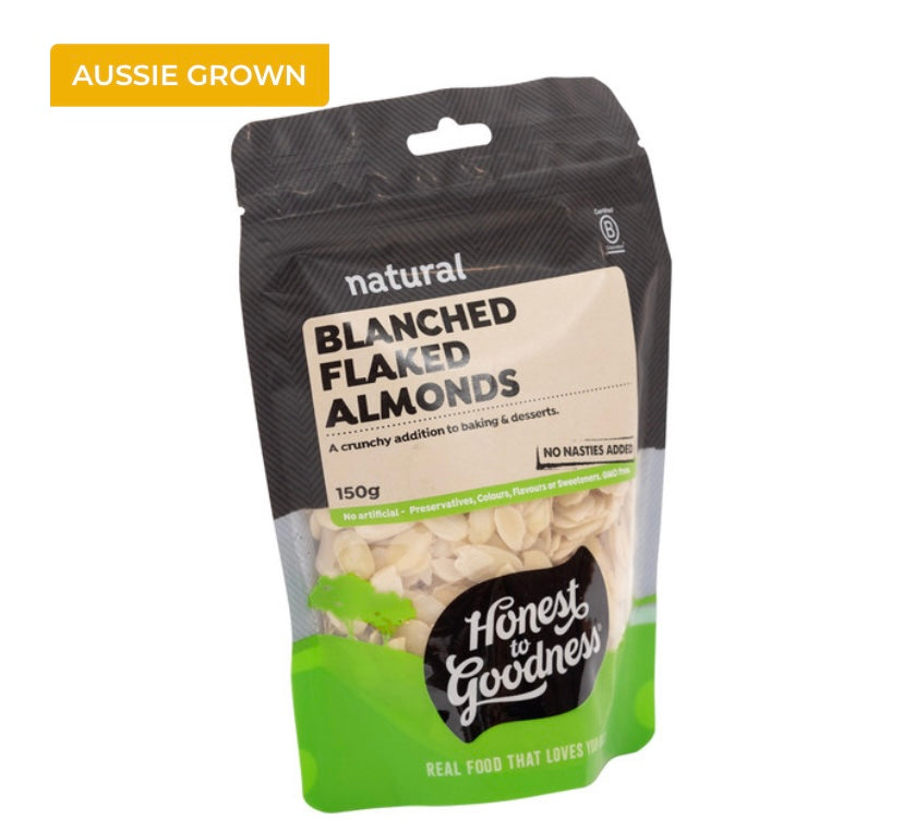Natural Blanched Flaked Almonds 150g